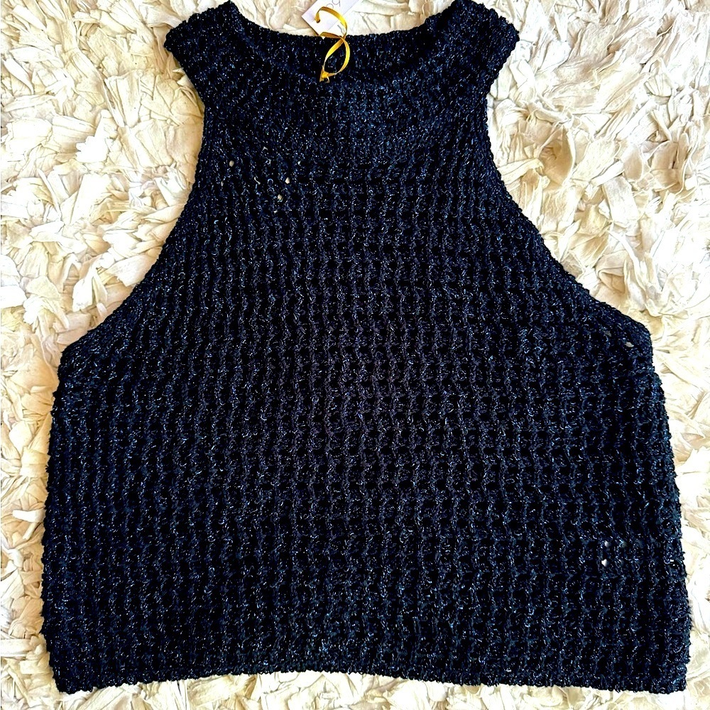 NWT Revolve House of Harlow 1960 Metallic knit halter tank top medium